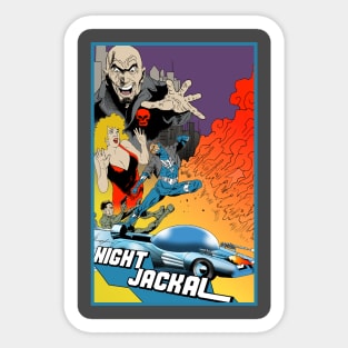 Night Jackal Comic Cover Art Sticker